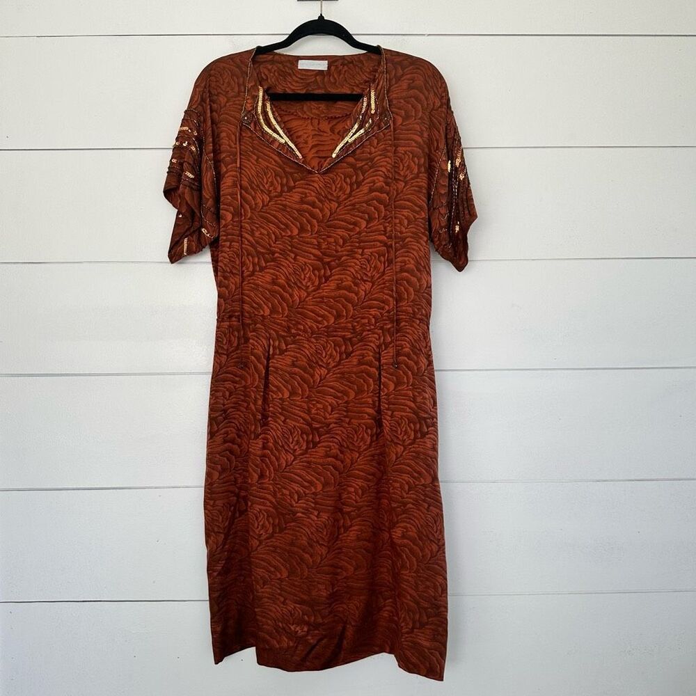 Vintage Carol Peretz Women’s Medium? Beaded Silk See Measurements